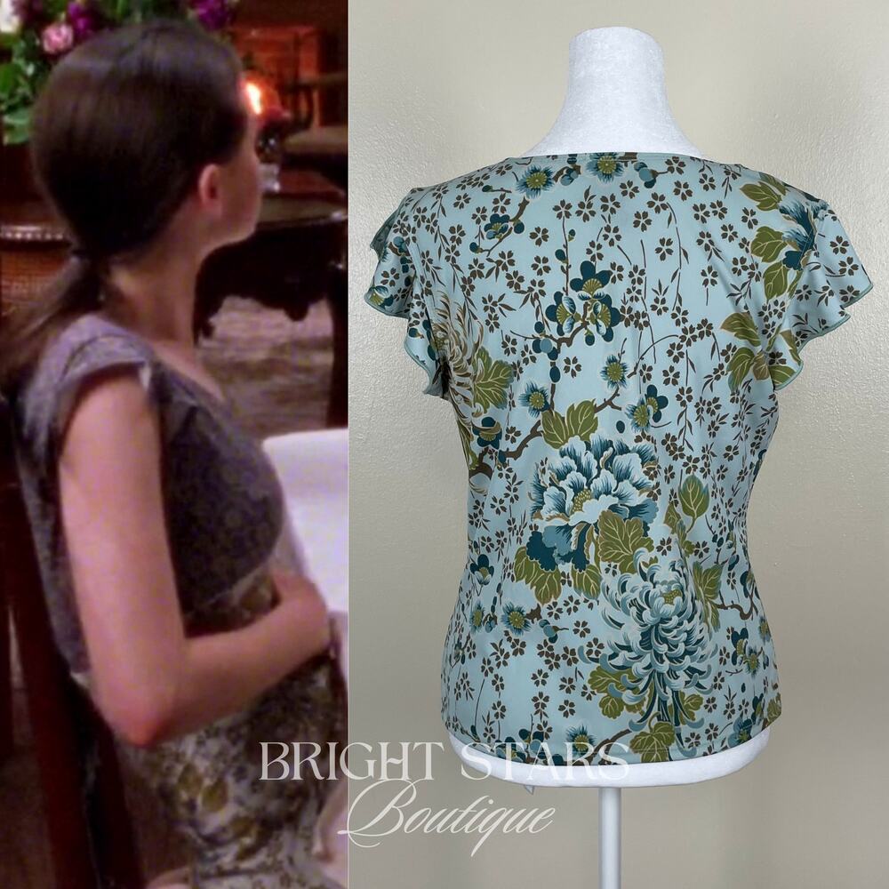 Rare Vintage Print Top ATL Style Color ASO Rory Gilmore Girls Y2K Floral - Picture 2 of 11